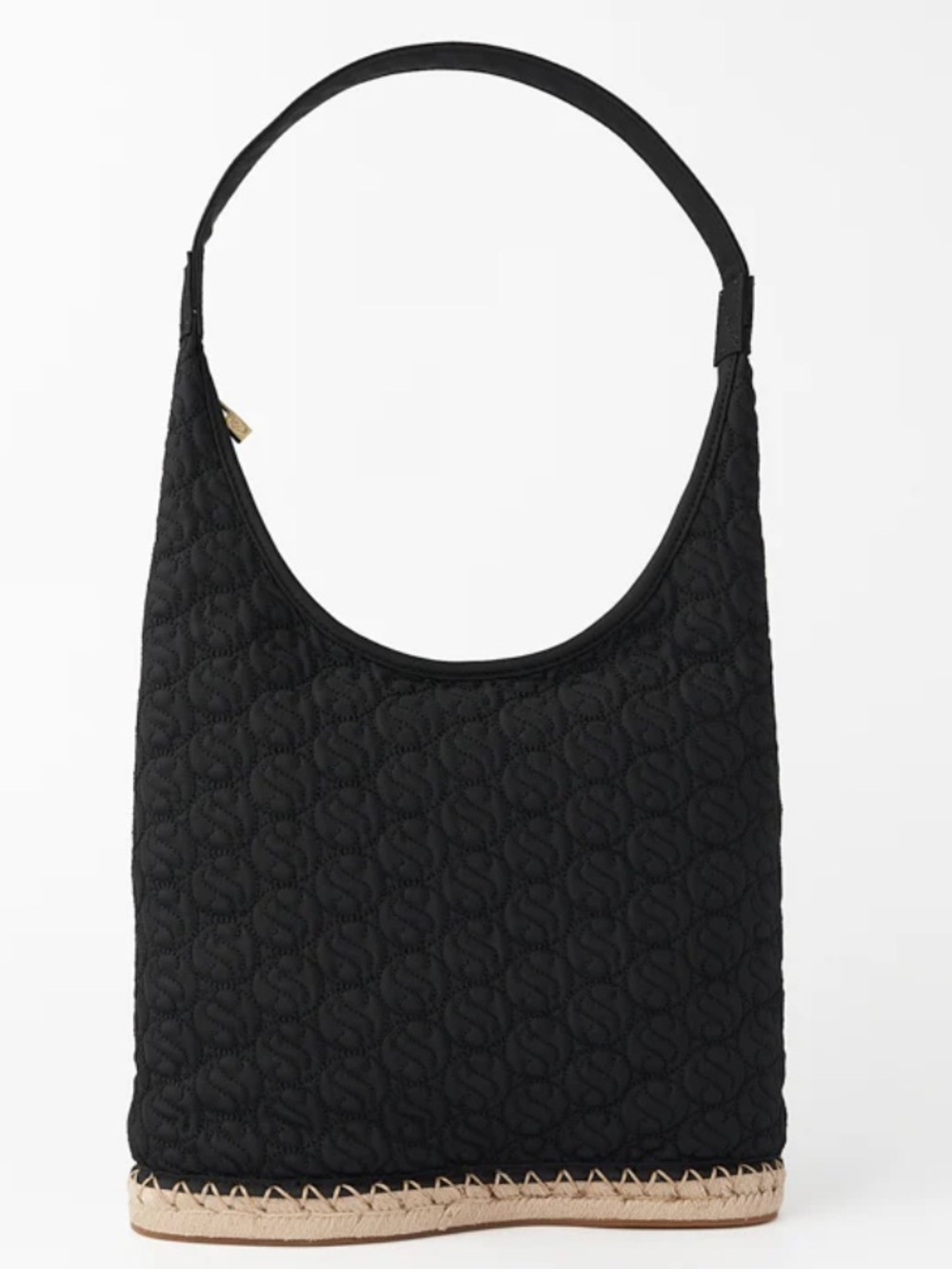 NWOT Sole Purpose Elizabeth Quilted Puff Hobo Shoulder Bag In Onyx